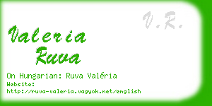valeria ruva business card